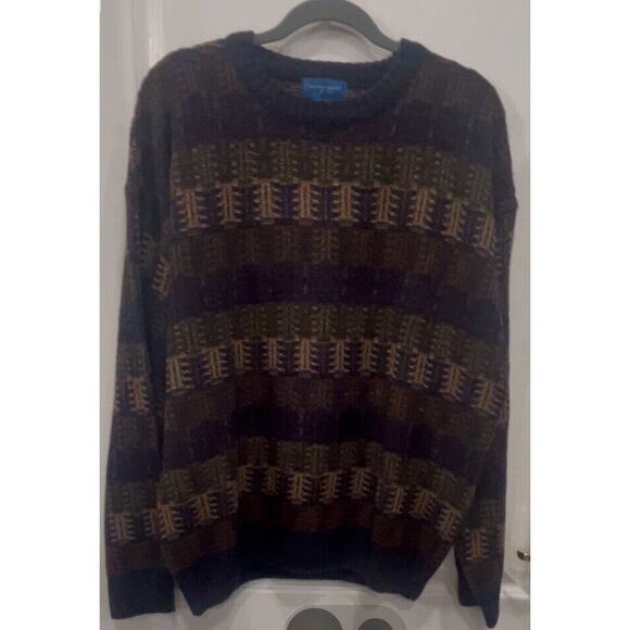 Vintage Towncraft Acrylic Sweater Men's XL Pullover Grandpa Cosby Grunge - Picture 2 of 7